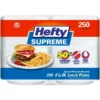 Hefty Supreme Foam Disposable Lunch Plates, 8 7/8", 250 ct.